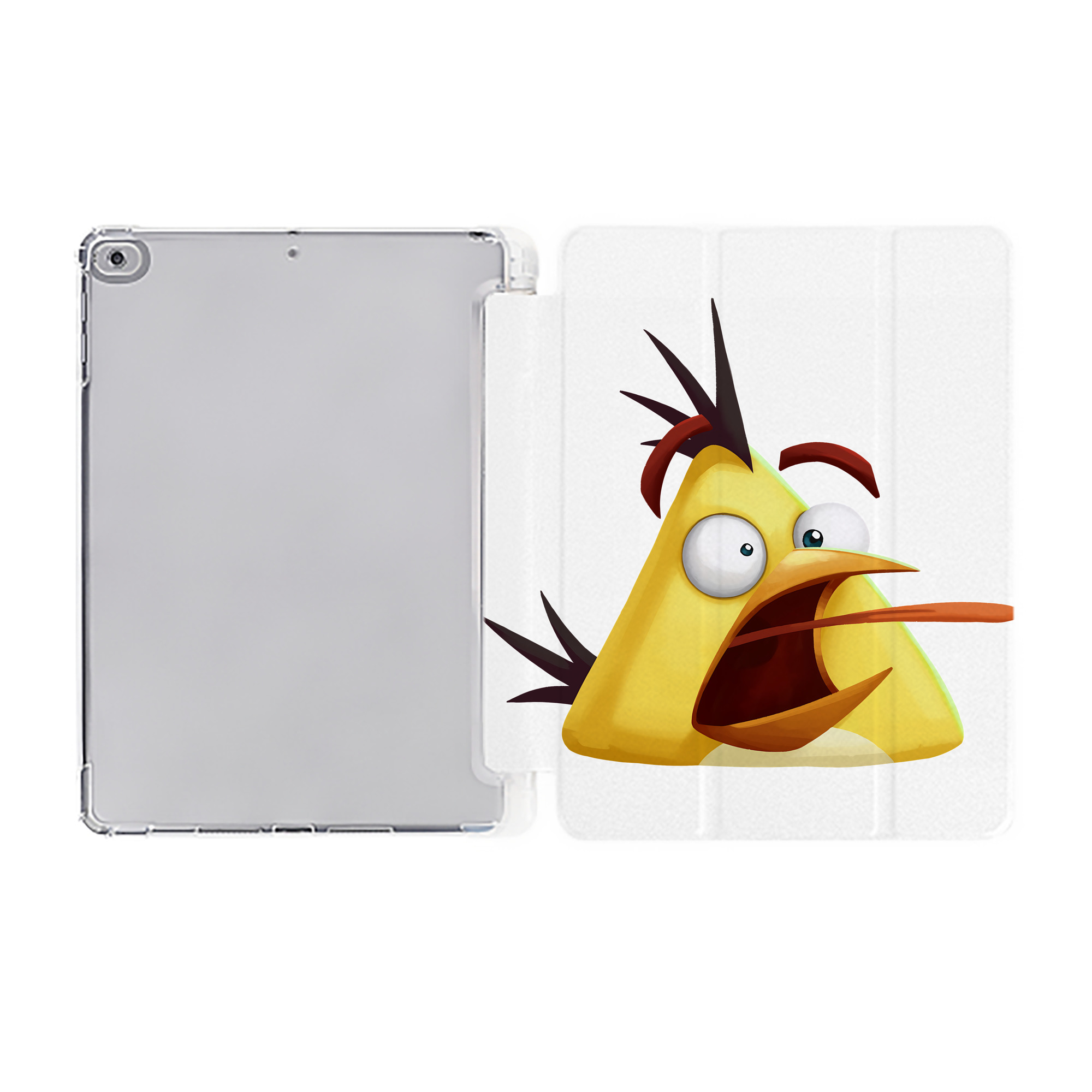 （画像用） Angry Birds アングリーバード IPad ケース ペン収納付き 三つ折りスタンド PUレザー×シリコン 対応機種9.5/10.5/10.9インチ